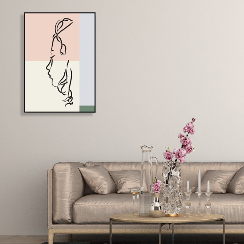 Scandinavian Style Wall Art Print Beige Nude Women Painting, Multiple Sizes Available Clearhalo 'Arts' 'Canvas Art' 1707118