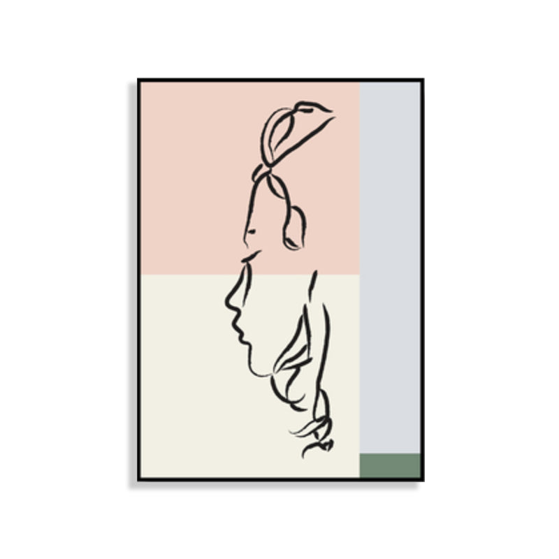 Scandinavian Style Wall Art Print Beige Nude Women Painting, Multiple Sizes Available Clearhalo 'Arts' 'Canvas Art' 1707119