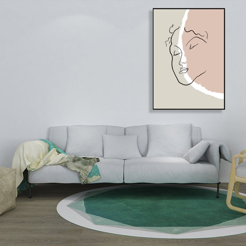 Scandinavian Style Wall Art Print Beige Nude Women Painting, Multiple Sizes Available Clearhalo 'Arts' 'Canvas Art' 1707126