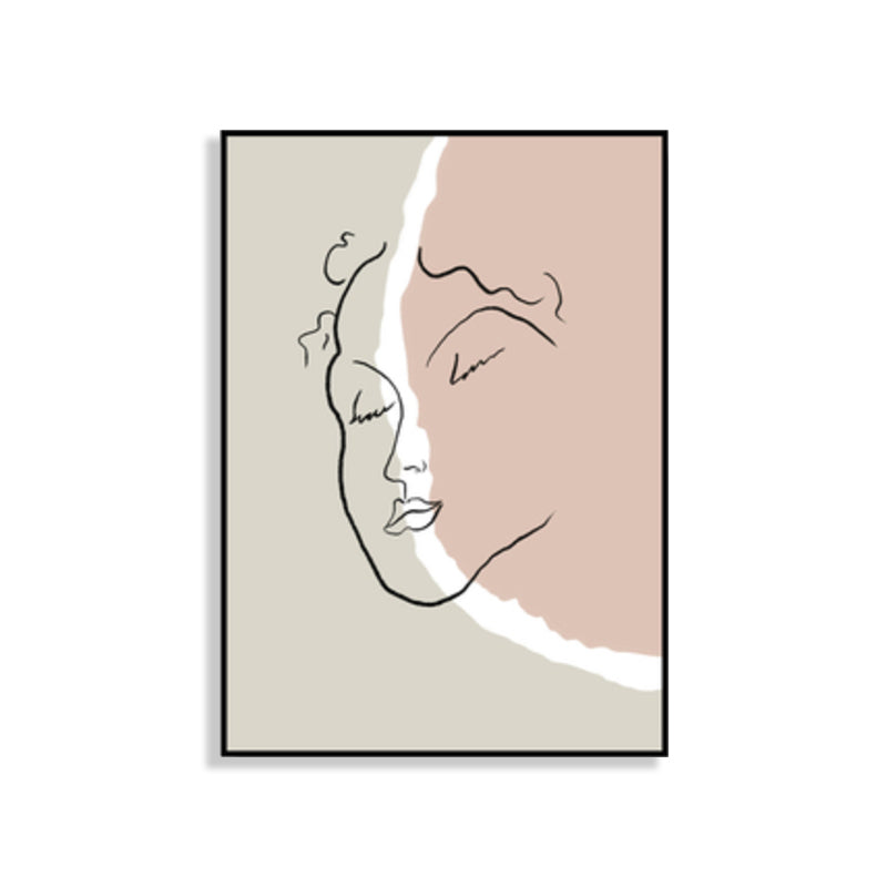 Scandinavian Style Wall Art Print Beige Nude Women Painting, Multiple Sizes Available Clearhalo 'Arts' 'Canvas Art' 1707127