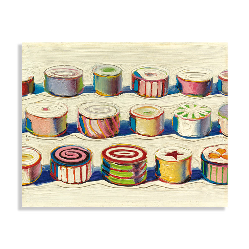 Yellow Traditional Canvas Swiss Roll Cake Wall Art for Kitchen, Multiple Sizes Options Clearhalo 'Art Gallery' 'Canvas Art' 'Traditional' Arts' 1707138