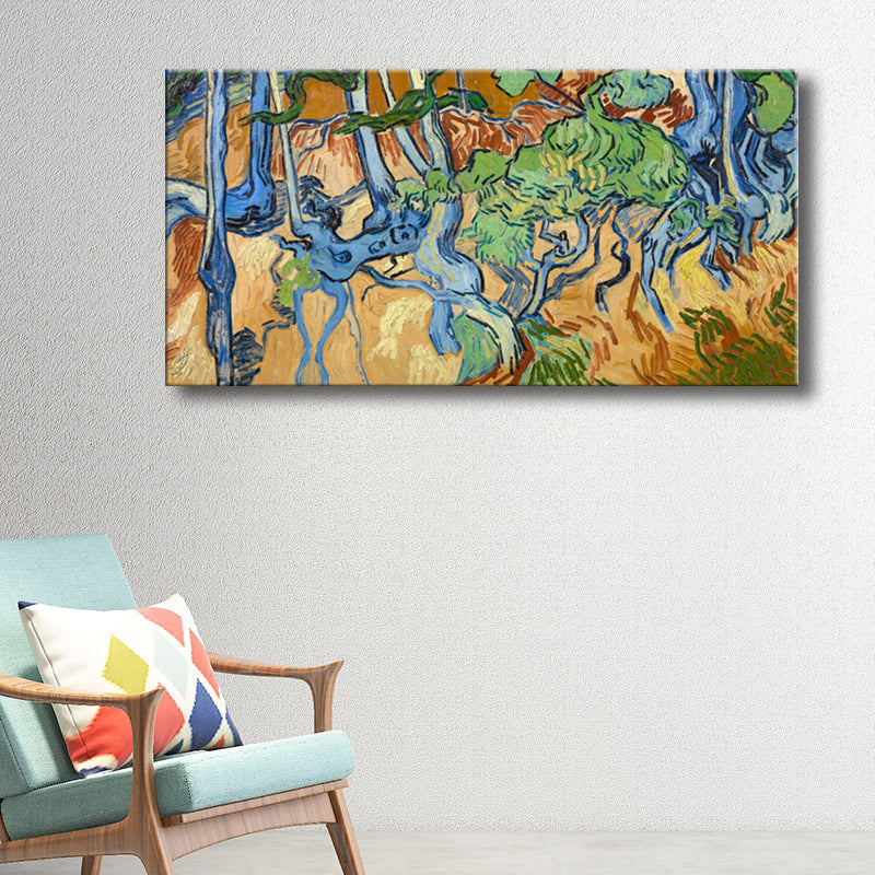 Textured Outdoor Scene Wall Decor Impressionism Style Canvas Art, Multiple Sizes Brown Clearhalo 'Arts' 'Canvas Art' 1707142