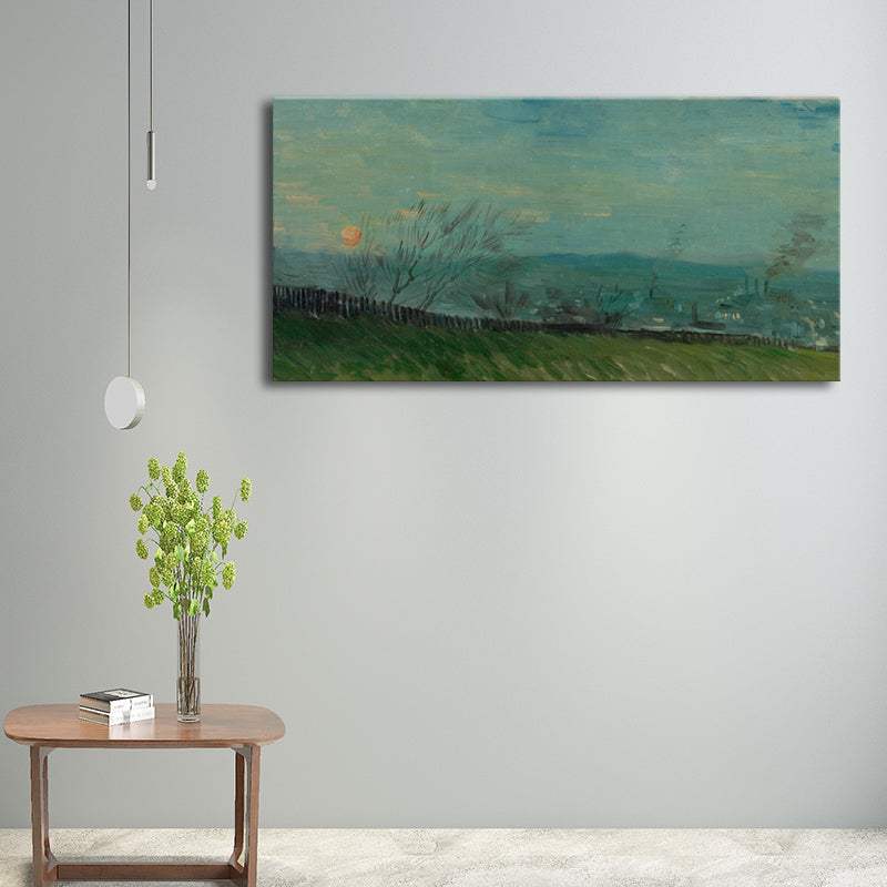 Textured Outdoor Scene Wall Decor Impressionism Style Canvas Art, Multiple Sizes Green Clearhalo 'Arts' 'Canvas Art' 1707149