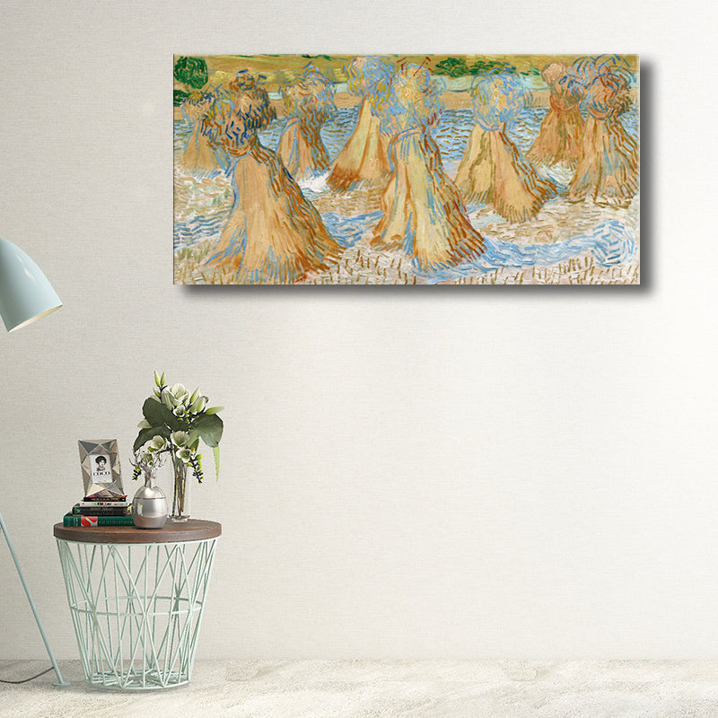 Textured Outdoor Scene Wall Decor Impressionism Style Canvas Art, Multiple Sizes Yellow Clearhalo 'Arts' 'Canvas Art' 1707153