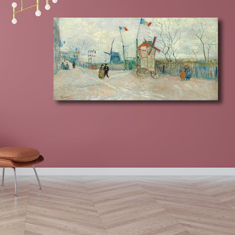 Textured Outdoor Scene Wall Decor Impressionism Style Canvas Art, Multiple Sizes Clearhalo 'Arts' 'Canvas Art' 1707162