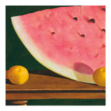 Watermelon and Orange Wall Art Contemporary Textured Canvas Print in Pink for Living Room Clearhalo 'Art Gallery' 'Canvas Art' 'Contemporary Art Gallery' 'Modern' Arts' 1707168