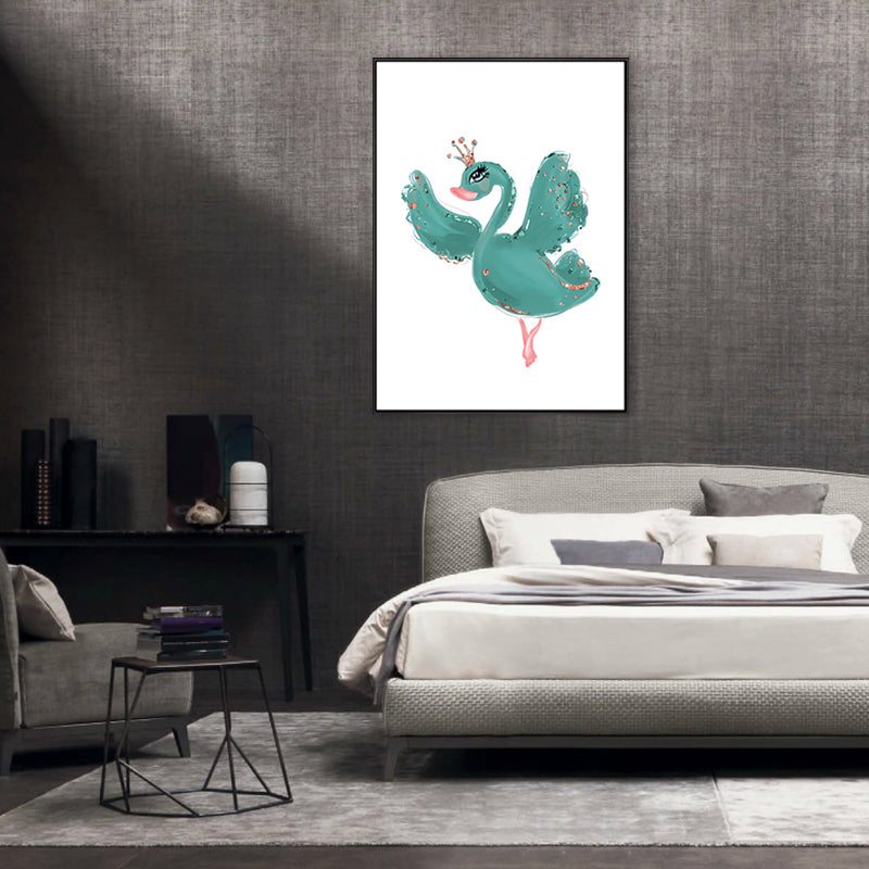 Childrens Art Animal Canvas Print Soft Color Textured Wall Decor for Kids Bedroom Clearhalo 'Art Gallery' 'Canvas Art' 'Kids' Arts' 1707187