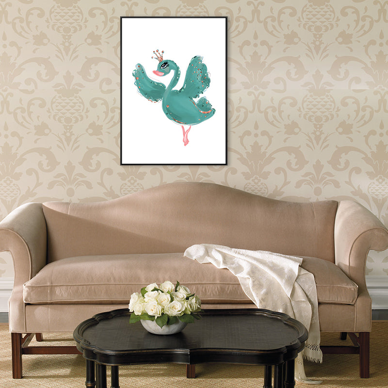 Childrens Art Animal Canvas Print Soft Color Textured Wall Decor for Kids Bedroom Clearhalo 'Art Gallery' 'Canvas Art' 'Kids' Arts' 1707188