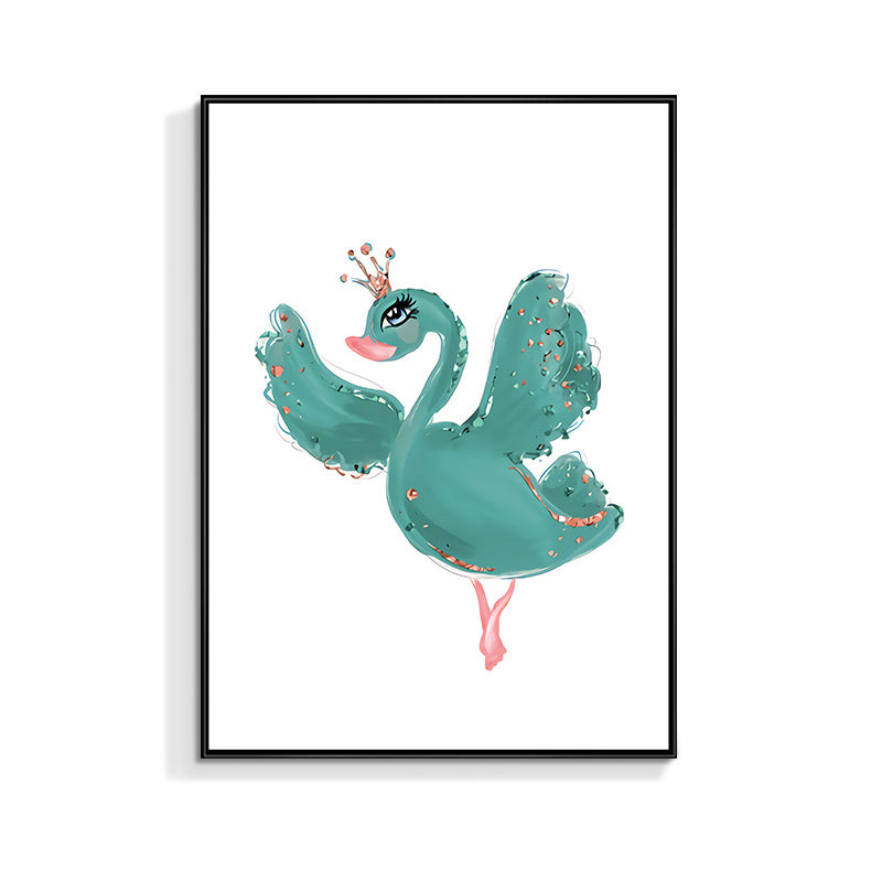 Childrens Art Animal Canvas Print Soft Color Textured Wall Decor for Kids Bedroom Clearhalo 'Art Gallery' 'Canvas Art' 'Kids' Arts' 1707189