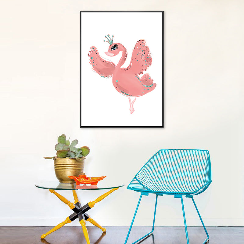 Childrens Art Animal Canvas Print Soft Color Textured Wall Decor for Kids Bedroom Clearhalo 'Art Gallery' 'Canvas Art' 'Kids' Arts' 1707192