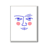Pencil Line Figure Face Canvas Art Minimalism Textured Wall Decor in Pastel Color Clearhalo 'Art Gallery' 'Canvas Art' 'Contemporary Art Gallery' 'Contemporary Art' 'Minimalism' 'Minimalist Art Gallery' 'Scandinavian' Arts' 1707320