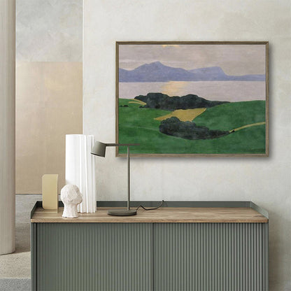 Textured Sea Scenery Wall Art Vintage Canvas Print in Green for Bedroom, Multiple Sizes Available Green Clearhalo 'Art Gallery' 'Canvas Art' 'Country Art Gallery' 'French Country' 'Rustic' Arts' 1707339