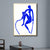 Woman Drawing Canvas Print Dark Color Simple Style Wall Art Decor for Living Room Blue Clearhalo 'Art Gallery' 'Canvas Art' 'Contemporary Art Gallery' 'Contemporary Art' 'Minimalism' 'Minimalist Art Gallery' 'Scandinavian' Arts' 1707360