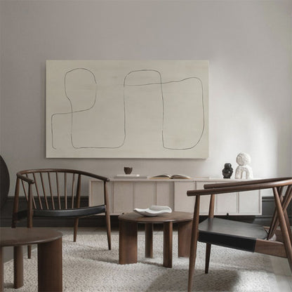 Beige Mountain Wall Art Abstract Line Drawing Minimalist Textured Canvas Print for Room Beige Clearhalo 'Art Gallery' 'Canvas Art' 'Contemporary Art Gallery' 'Contemporary Art' 'Minimalism' 'Minimalist Art Gallery' 'Scandinavian' Arts' 1707424