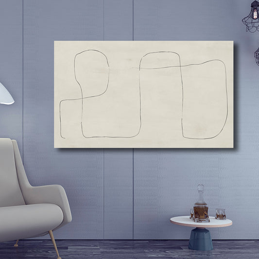 Beige Mountain Wall Art Abstract Line Drawing Minimalist Textured Canvas Print for Room Clearhalo 'Art Gallery' 'Canvas Art' 'Contemporary Art Gallery' 'Contemporary Art' 'Minimalism' 'Minimalist Art Gallery' 'Scandinavian' Arts' 1707426