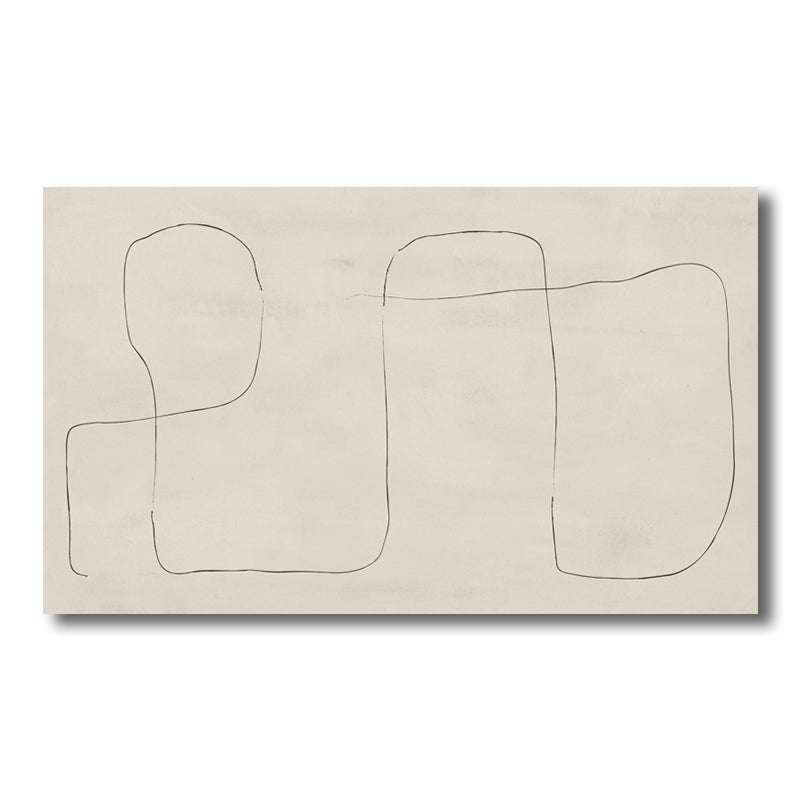 Beige Mountain Wall Art Abstract Line Drawing Minimalist Textured Canvas Print for Room Clearhalo 'Art Gallery' 'Canvas Art' 'Contemporary Art Gallery' 'Contemporary Art' 'Minimalism' 'Minimalist Art Gallery' 'Scandinavian' Arts' 1707427