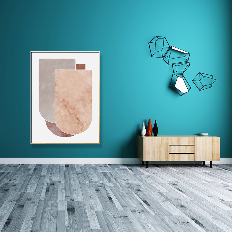Soft Color Geometrical Art Print Abstract Nordic Textured Canvas for Sitting Room Clearhalo 'Arts' 'Canvas Art' 1707669