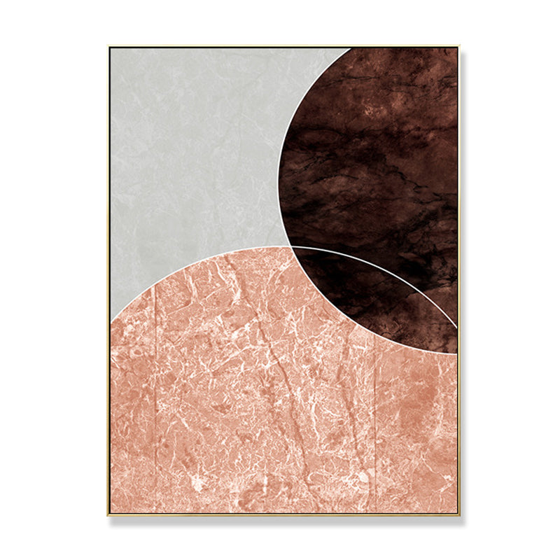 Soft Color Geometrical Art Print Abstract Nordic Textured Canvas for Sitting Room Clearhalo 'Arts' 'Canvas Art' 1707681