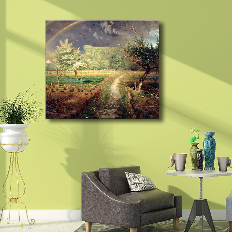 Photograph Idyllic Scenery Wall Art Decor Brown Canvas Painting Textured for Living Room Clearhalo 'Art Gallery' 'Canvas Art' 'Country Art Gallery' 'French Country' 'Rustic' Arts' 1707697