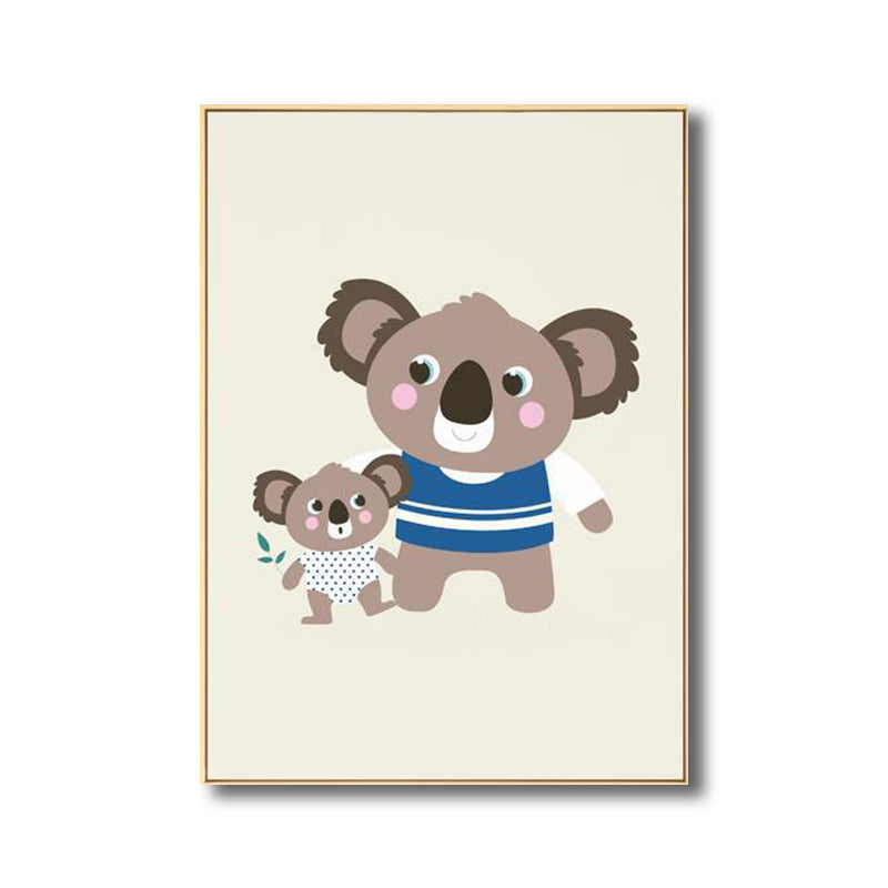 Children's Art Animals Canvas Kids Bedroom Wall Decor in Soft Color, Multiple Sizes Clearhalo 'Art Gallery' 'Canvas Art' 'Kids' Arts' 1707713