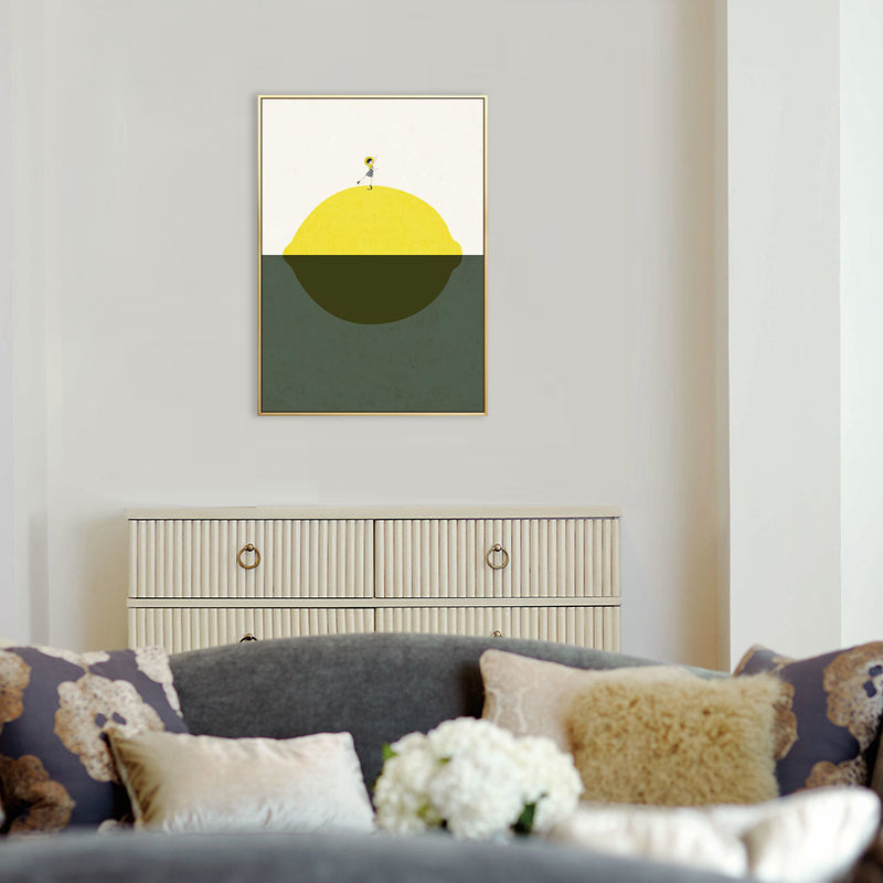 Fruit Painting Light Color Canvas Wall Art Print Textured, Multiple Sizes Available Light Yellow Clearhalo 'Art Gallery' 'Canvas Art' 'Kids' Arts' 1707732