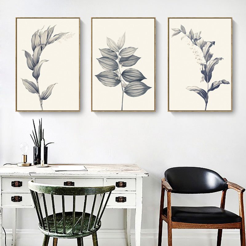 Canvas Textured Wall Decor Minimalism Style Botanical Branch Painting, Multiple Sizes Clearhalo 'Art Gallery' 'Canvas Art' 'Contemporary Art Gallery' 'Contemporary Art' 'Minimalism' 'Minimalist Art Gallery' 'Scandinavian' Arts' 1707798
