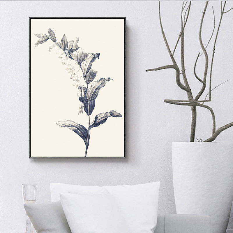 Canvas Textured Wall Decor Minimalism Style Botanical Branch Painting, Multiple Sizes Grey Design 2 Clearhalo 'Art Gallery' 'Canvas Art' 'Contemporary Art Gallery' 'Contemporary Art' 'Minimalism' 'Minimalist Art Gallery' 'Scandinavian' Arts' 1707805