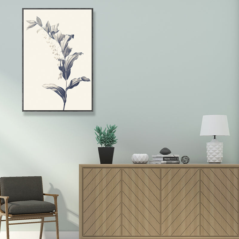 Canvas Textured Wall Decor Minimalism Style Botanical Branch Painting, Multiple Sizes Clearhalo 'Art Gallery' 'Canvas Art' 'Contemporary Art Gallery' 'Contemporary Art' 'Minimalism' 'Minimalist Art Gallery' 'Scandinavian' Arts' 1707806