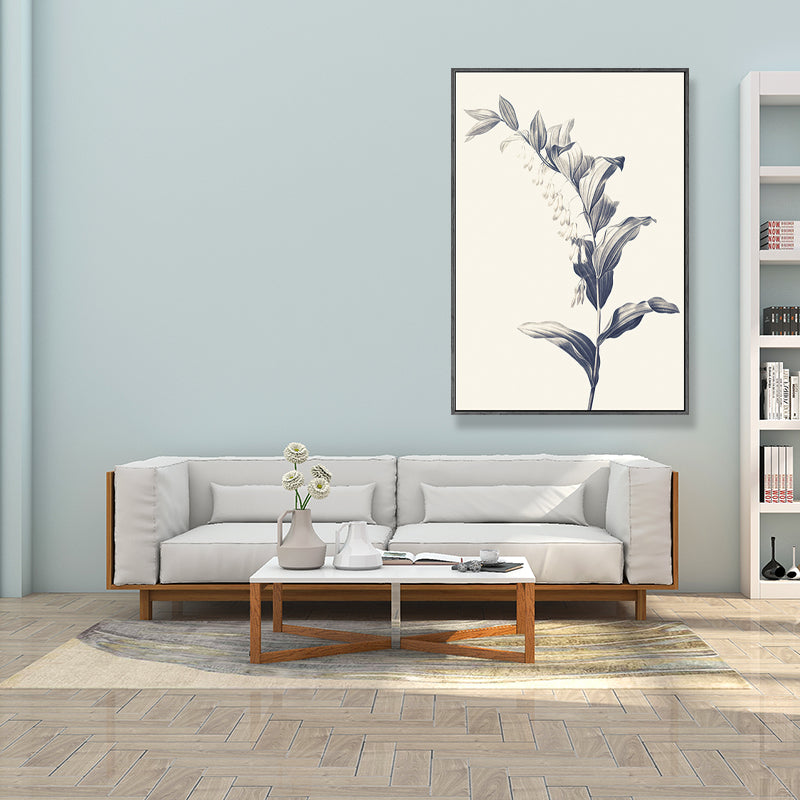 Canvas Textured Wall Decor Minimalism Style Botanical Branch Painting, Multiple Sizes Clearhalo 'Art Gallery' 'Canvas Art' 'Contemporary Art Gallery' 'Contemporary Art' 'Minimalism' 'Minimalist Art Gallery' 'Scandinavian' Arts' 1707807