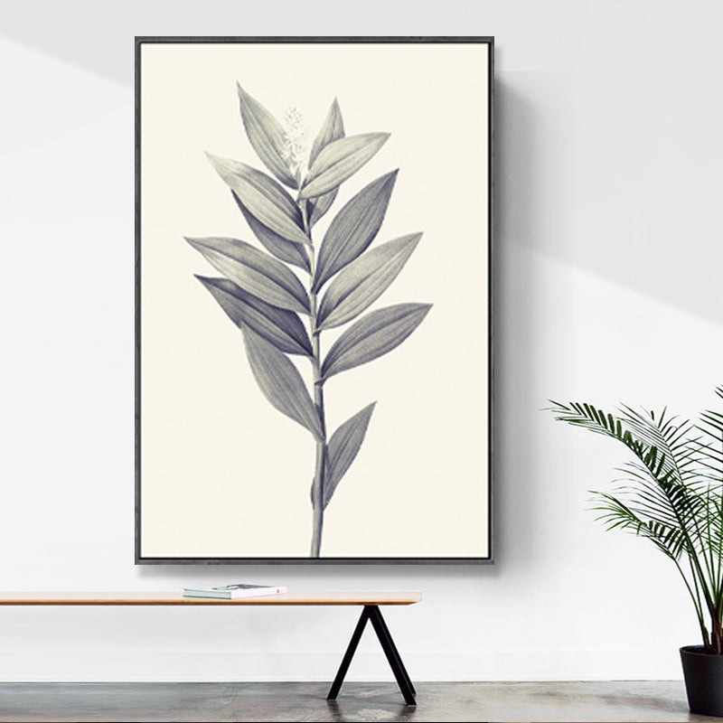 Canvas Textured Wall Decor Minimalism Style Botanical Branch Painting, Multiple Sizes Clearhalo 'Art Gallery' 'Canvas Art' 'Contemporary Art Gallery' 'Contemporary Art' 'Minimalism' 'Minimalist Art Gallery' 'Scandinavian' Arts' 1707814