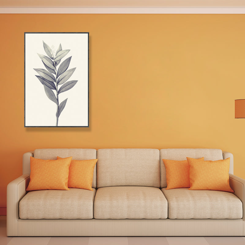 Canvas Textured Wall Decor Minimalism Style Botanical Branch Painting, Multiple Sizes Clearhalo 'Art Gallery' 'Canvas Art' 'Contemporary Art Gallery' 'Contemporary Art' 'Minimalism' 'Minimalist Art Gallery' 'Scandinavian' Arts' 1707815
