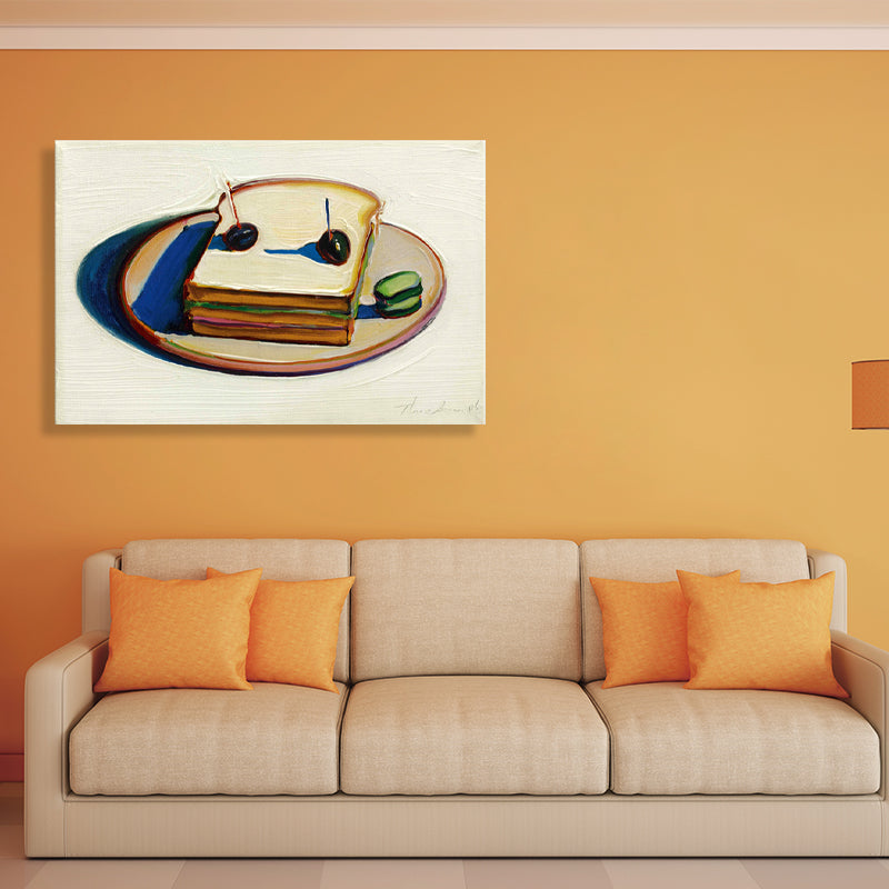 Traditional Style Bread Painting Canvas Textured Brown Wall Art Decor for Guest Room Clearhalo 'Art Gallery' 'Canvas Art' 'Traditional' Arts' 1707856