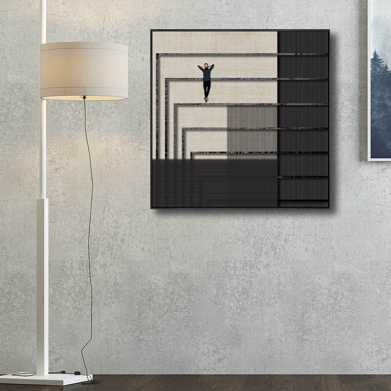 White 3D Illusion Painting Textured Modern Style for Boys Bedroom Wall Art Decor Clearhalo 'Art Gallery' 'Canvas Art' 'Contemporary Art Gallery' 'Modern' Arts' 1707863