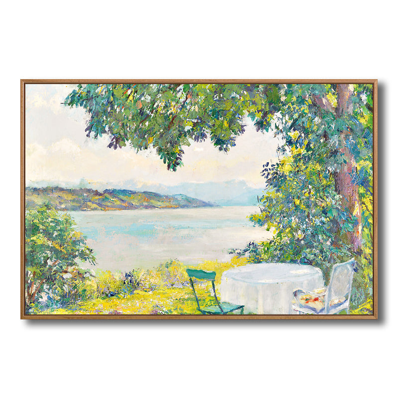 Vintage Painting Landscapes Wall Art Pastel Color Textured Canvas Print for Living Room Clearhalo 'Art Gallery' 'Canvas Art' 'Country Art Gallery' 'French Country' 'Rustic' Arts' 1707878