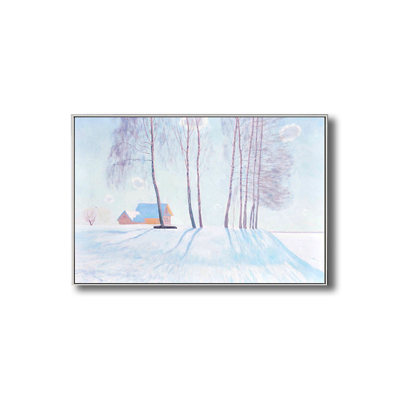 Vintage Painting Landscapes Wall Art Pastel Color Textured Canvas Print for Living Room Clearhalo 'Art Gallery' 'Canvas Art' 'Country Art Gallery' 'French Country' 'Rustic' Arts' 1707882