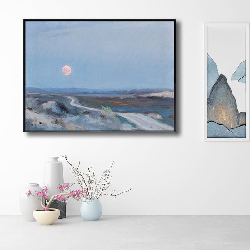 Vintage Painting Landscapes Wall Art Pastel Color Textured Canvas Print for Living Room Clearhalo 'Art Gallery' 'Canvas Art' 'Country Art Gallery' 'French Country' 'Rustic' Arts' 1707884