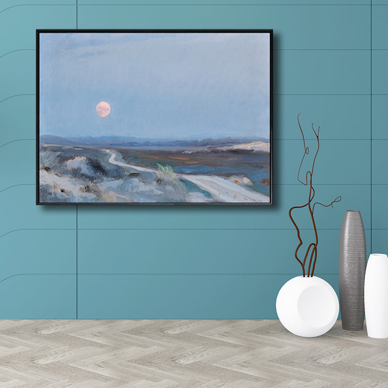 Vintage Painting Landscapes Wall Art Pastel Color Textured Canvas Print for Living Room Clearhalo 'Art Gallery' 'Canvas Art' 'Country Art Gallery' 'French Country' 'Rustic' Arts' 1707885