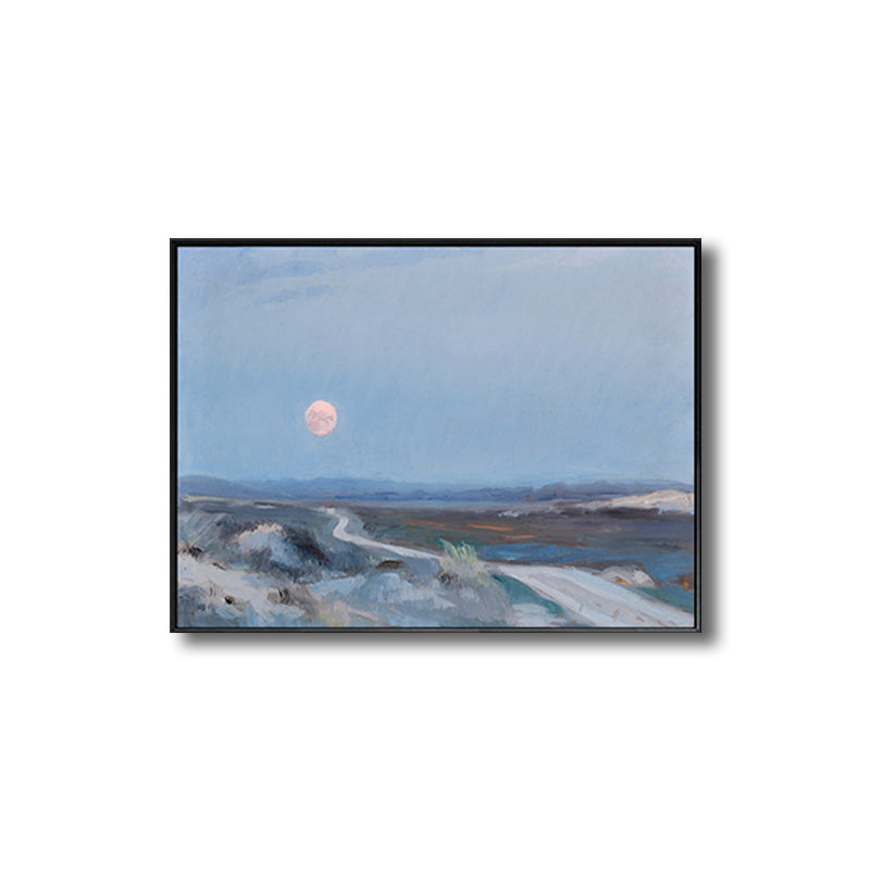 Vintage Painting Landscapes Wall Art Pastel Color Textured Canvas Print for Living Room Clearhalo 'Art Gallery' 'Canvas Art' 'Country Art Gallery' 'French Country' 'Rustic' Arts' 1707886