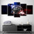 Multi-Piece Smoky Planet Canvas Print Kids Style Wall Art for Children Bedroom Black Clearhalo 'Art Gallery' 'Canvas Art' 'Kids' Arts' 1707964