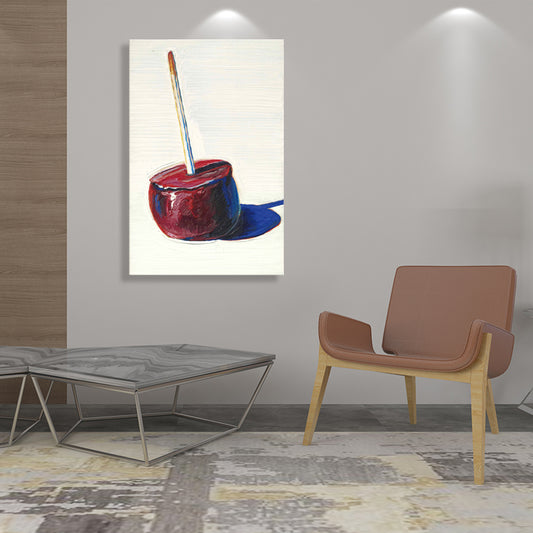 Traditional Style Candy Apple Painting Foods Red Wall Art, Multiple Sizes Available Red Clearhalo 'Art Gallery' 'Canvas Art' 'Traditional' Arts' 1708075
