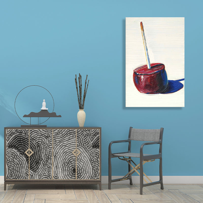 Traditional Style Candy Apple Painting Foods Red Wall Art, Multiple Sizes Available Clearhalo 'Art Gallery' 'Canvas Art' 'Traditional' Arts' 1708076
