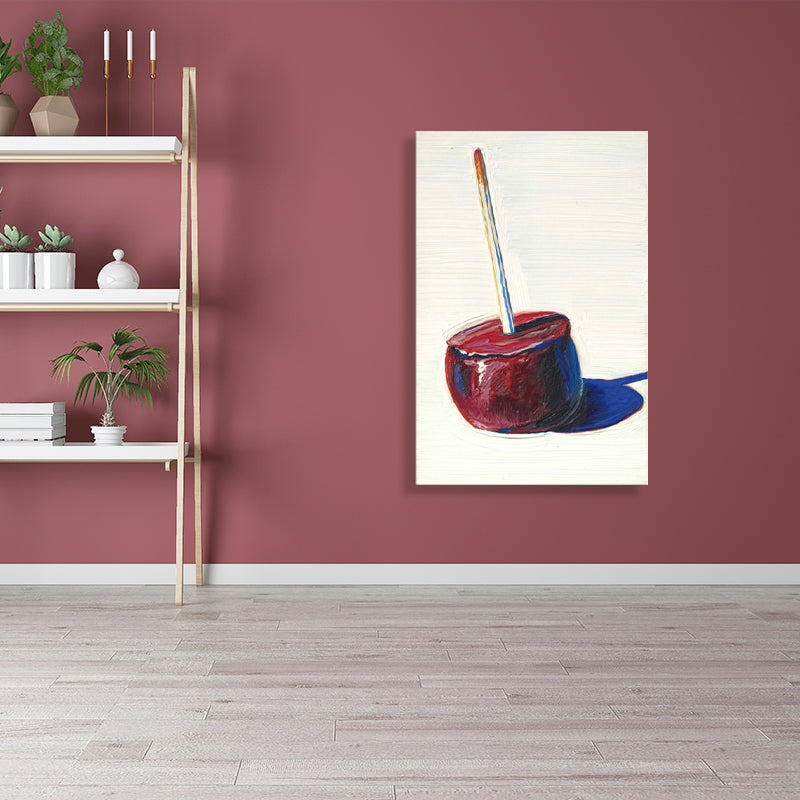 Traditional Style Candy Apple Painting Foods Red Wall Art, Multiple Sizes Available Clearhalo 'Art Gallery' 'Canvas Art' 'Traditional' Arts' 1708077