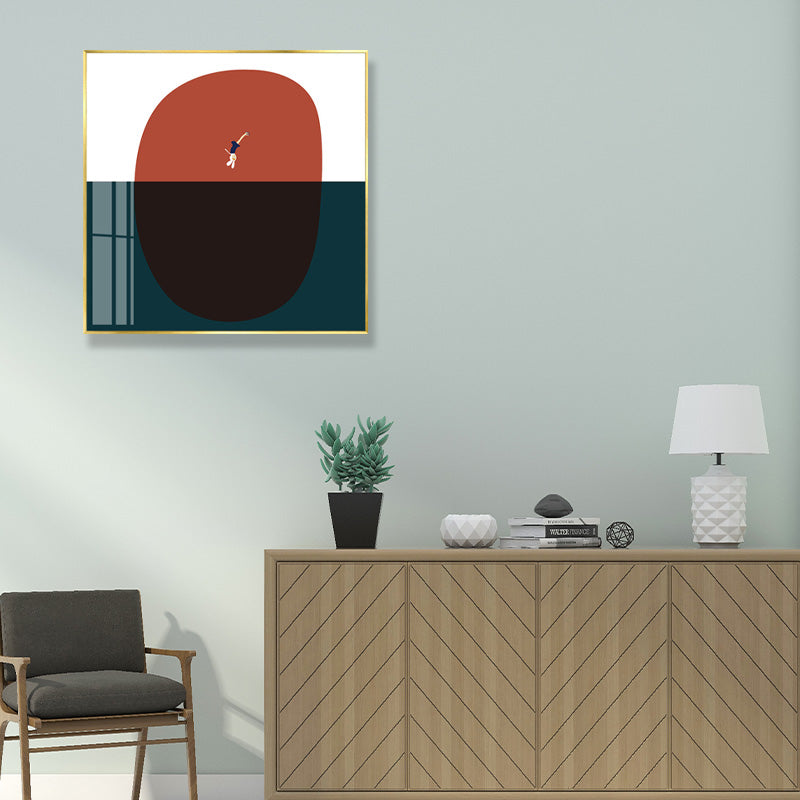 Childrens Art Abstract Drawing Canvas Dark Color Textured Wall Decor for Family Room Clearhalo 'Art Gallery' 'Canvas Art' 'Kids' Arts' 1708118