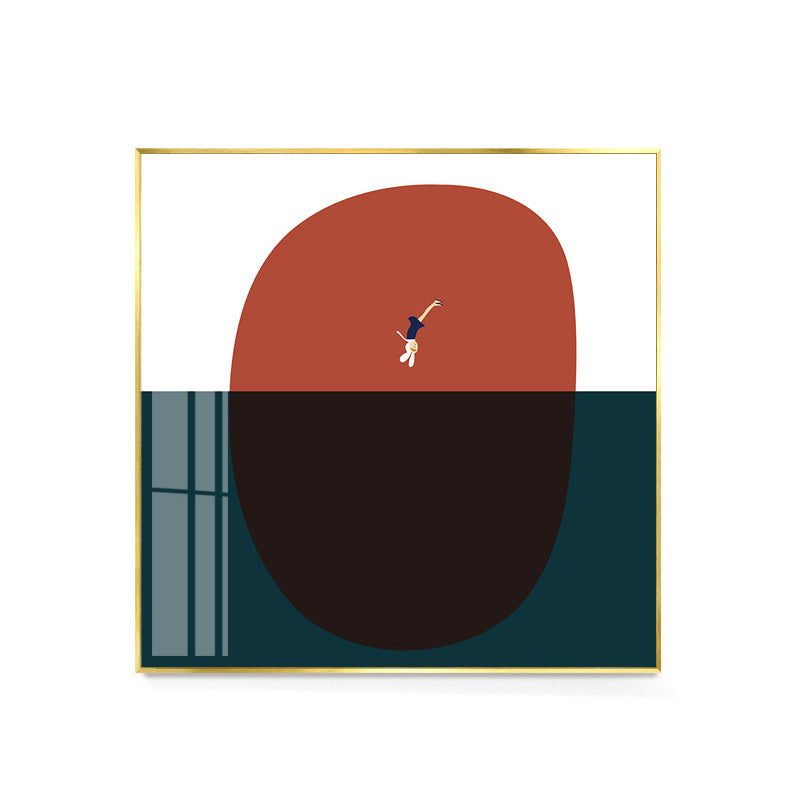 Childrens Art Abstract Drawing Canvas Dark Color Textured Wall Decor for Family Room Clearhalo 'Art Gallery' 'Canvas Art' 'Kids' Arts' 1708119