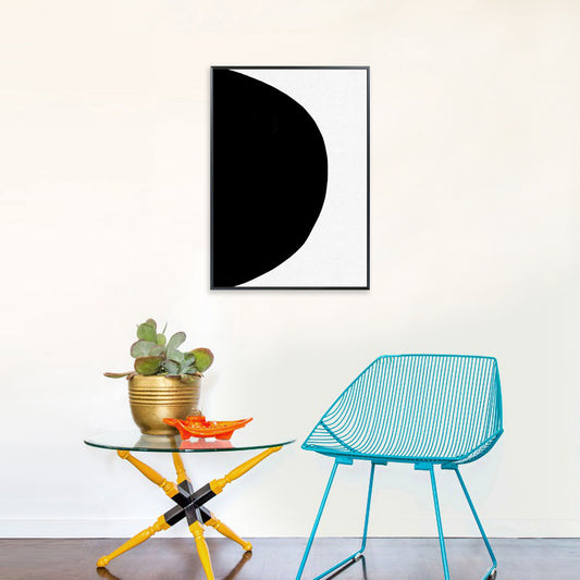 Canvas Textured Art Minimalism Style Semicircular Wall Decor, Multiple Sizes Available Black Design 1 Clearhalo 'Art Gallery' 'Canvas Art' 'Contemporary Art Gallery' 'Contemporary Art' 'Minimalism' 'Minimalist Art Gallery' 'Scandinavian' Arts' 1708142
