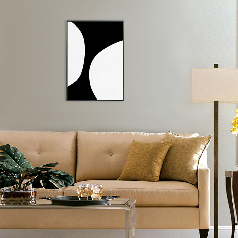 Canvas Textured Art Minimalism Style Semicircular Wall Decor, Multiple Sizes Available Black Design 3 Clearhalo 'Art Gallery' 'Canvas Art' 'Contemporary Art Gallery' 'Contemporary Art' 'Minimalism' 'Minimalist Art Gallery' 'Scandinavian' Arts' 1708148