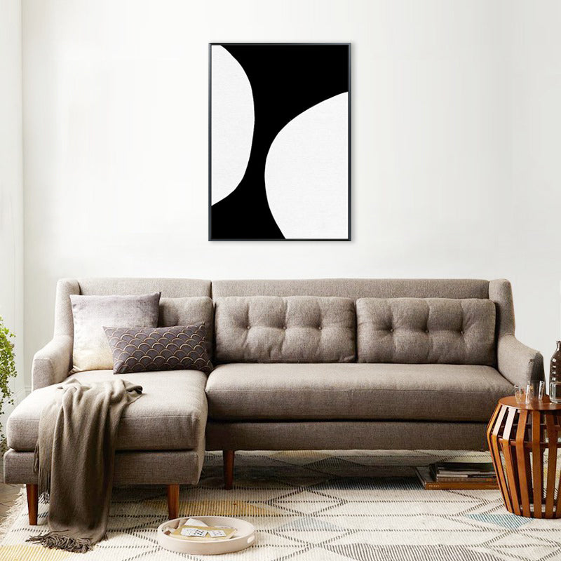 Canvas Textured Art Minimalism Style Semicircular Wall Decor, Multiple Sizes Available Clearhalo 'Art Gallery' 'Canvas Art' 'Contemporary Art Gallery' 'Contemporary Art' 'Minimalism' 'Minimalist Art Gallery' 'Scandinavian' Arts' 1708150