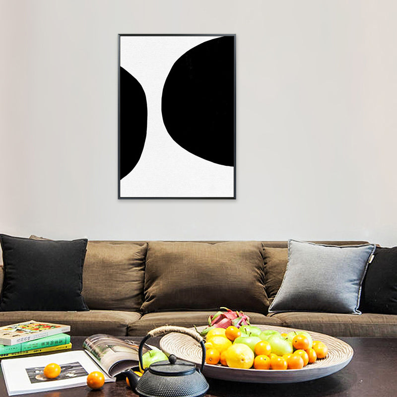 Canvas Textured Art Minimalism Style Semicircular Wall Decor, Multiple Sizes Available Black Design 2 Clearhalo 'Art Gallery' 'Canvas Art' 'Contemporary Art Gallery' 'Contemporary Art' 'Minimalism' 'Minimalist Art Gallery' 'Scandinavian' Arts' 1708152