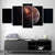Red Planet Sphere Canvas Print Outer Space Fictional Multi-Piece Wall Art for Bedroom Red Clearhalo 'Art Gallery' 'Canvas Art' 'Kids' Arts' 1708220