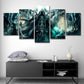 Green Dead War Wall Art Print Game Scene Kids Multi-Piece Canvas for Boys Bedroom Clearhalo 'Art Gallery' 'Canvas Art' 'Kids' Arts' 1708384